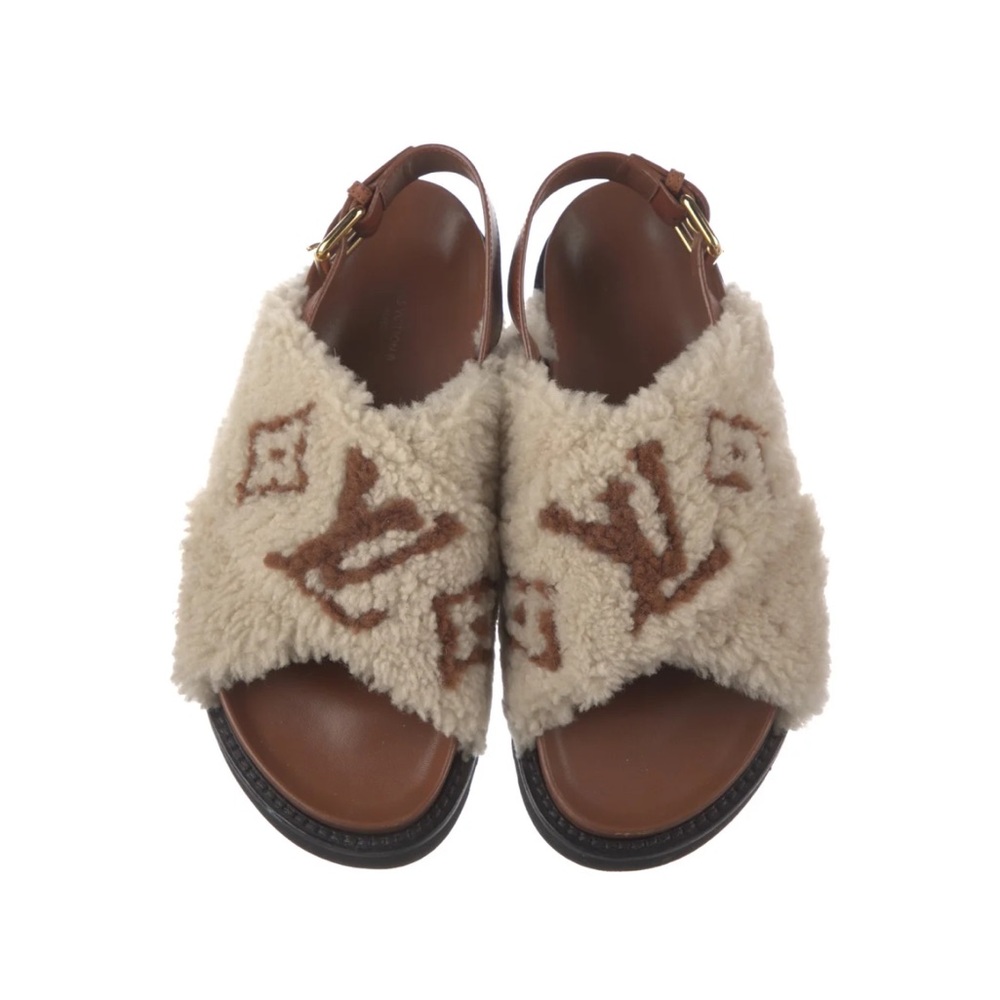 Louis Vuitton Shearling Sandals